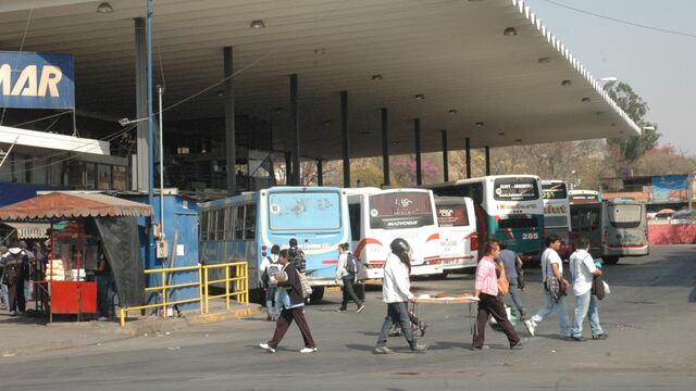 Vista de la antigua terminal de ómnibus de Jujuy, que funcionaba en el barrio Castañeda.