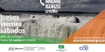 Se mantienen los programas “Ahora Iguazú Crédito y Débito”.