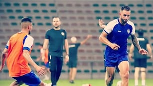 Ibrahim Hesar, delantero de Belgrano, se entrenó y jugó en la Selección de Siria en un amistoso ante Kuwait