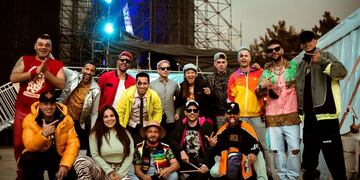 Los Caligaris combinaron toda su algarabía cuartetera con la "Cumbia 420" de L-Gante.