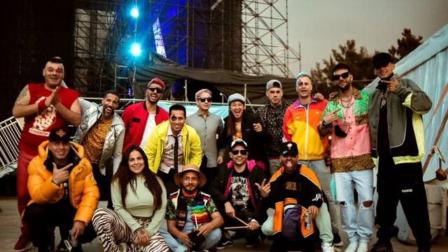 Los Caligaris combinaron toda su algarabía cuartetera con la "Cumbia 420" de L-Gante.