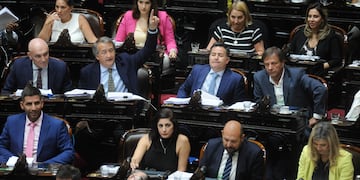 Diputados de La Libertad Avanza en una sesión de la Cámara Baja (Foto: Federico López Claro)