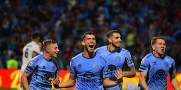 La boca llena de gol para Nicolás Meriano, con el 2 a 1 de Belgrano en clásico ante Talleres (La Voz).