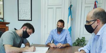 Alejo Iztegui asumió como director de Empleo y Capacitación de Pérez (Facebook Pablo Corsalini)