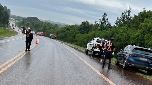 Un hombre resultó herido en un choque sobre la Ruta Nacional 14 en Dos de Mayo.