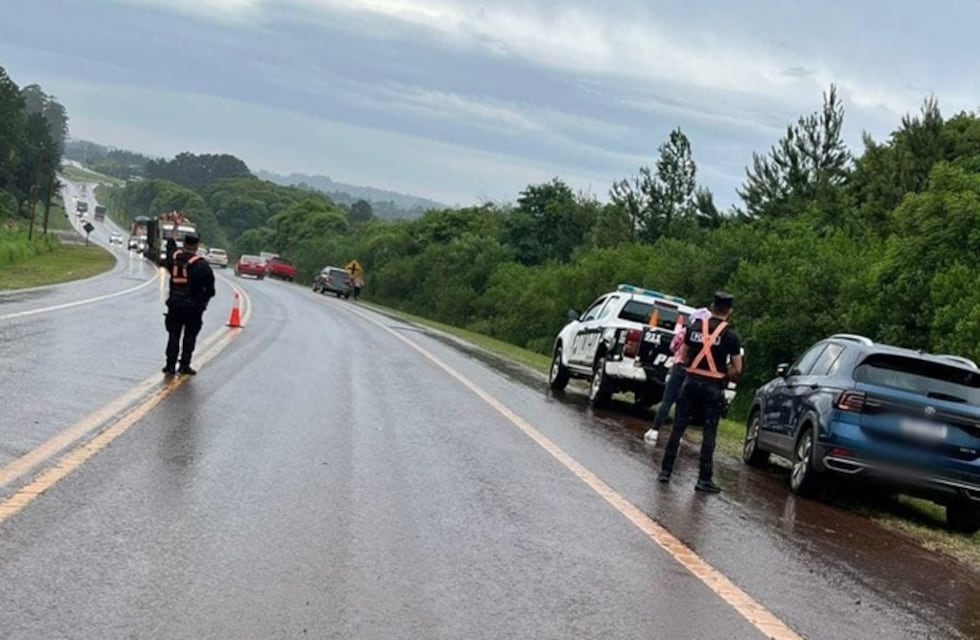 Un hombre resultó herido en un choque sobre la Ruta Nacional 14 en Dos de Mayo