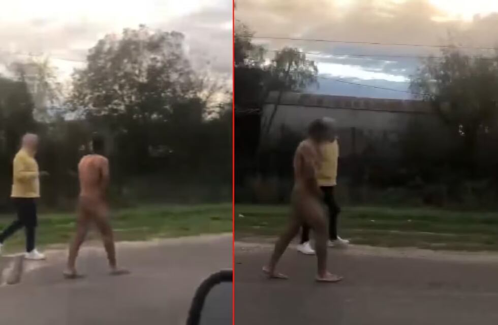 Vecinos lo atraparon robando una garrafa y lo hicieron caminar desnudo por la calle: “Vos no...”