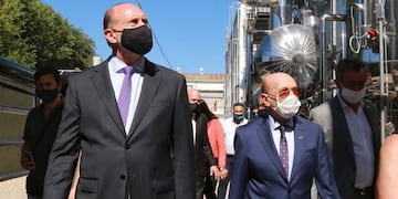 El rafaelino estuvo en Rosario durante la reinauguración del frigorífico de Coto. (Gobierno de Santa Fe)