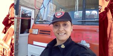 Marcela Villasboa, bombero de San Luis