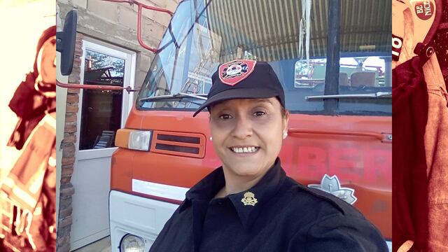 Marcela Villasboa, bombero de San Luis
