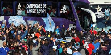 El Monumental fue ambientado para recibir a la Selección Argentina. (Gentileza Clarín)