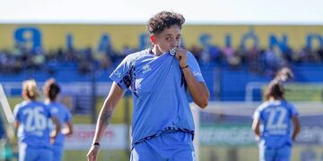 Ganó Belgrano, con los goles de Milagros Vargas y Sabrina Maldonado (foto), ante Rosario Central (@Belgrano).