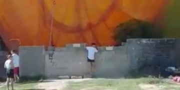 El momento del aterrizaje de emergencia en Córdoba.