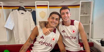 Dybala y Soulé ya empiezan a formar una dupla que ilusiona en Roma.