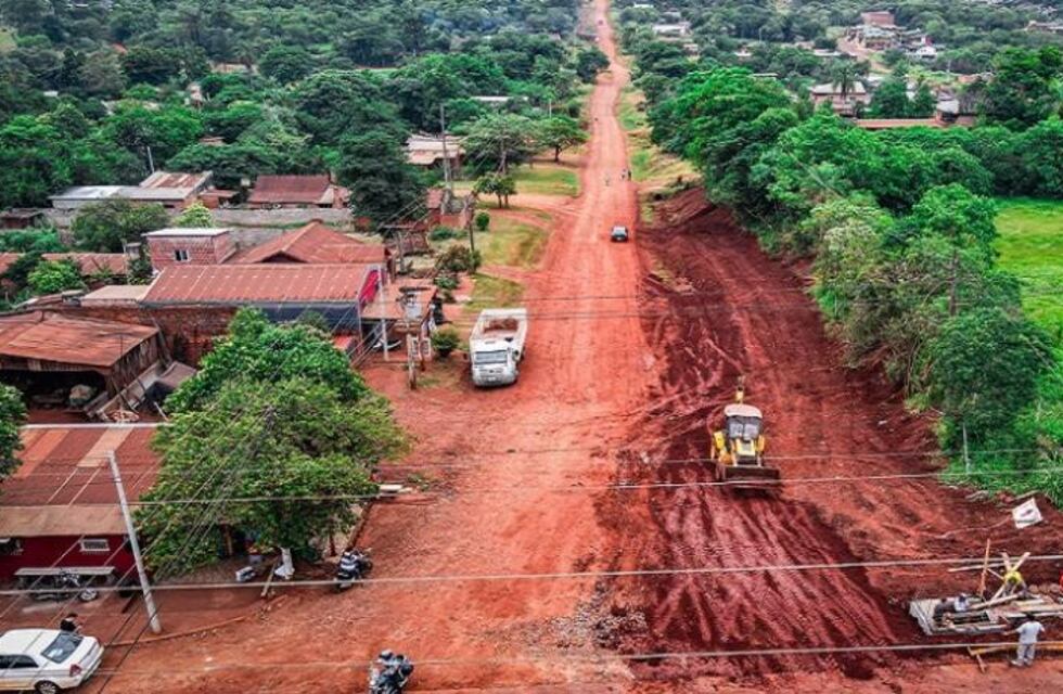 Continúan realizando obras en la avenida Córdoba de Eldorado