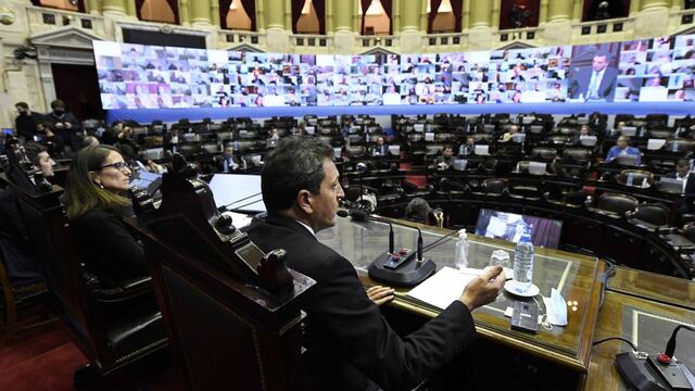 Sergio Massa presidiendo una sesión en Diputados. (Congreso)