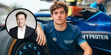 El inesperado regalo que Elon Musk le dio a Colapinto tras su debut en la Fórmula 1.