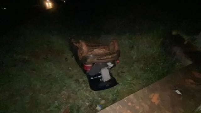 Accidente vial en Oberá dejó sólo daños materiales.