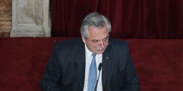 Alberto Fernández inaugura las sesiones del Congreso.