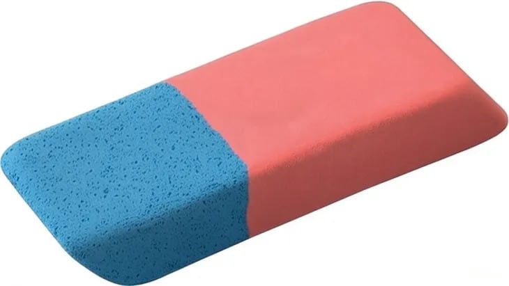 Para qué sirve la parte azul de las gomas de borrar
