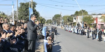 El vicegobernador a cargo del Poder Ejecutivo, Miguel Acevedo, que presidió el acto