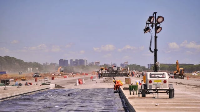 La nueva pista del Aeroparque Jorge Newbery. (Foto: Maxi Failla)