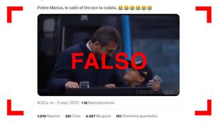 No, un niño no le dijo a Massa que votará por Milei en un acto en Rosario; el audio fue manipulado.