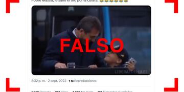 No, un niño no le dijo a Massa que votará por Milei en un acto en Rosario; el audio fue manipulado.