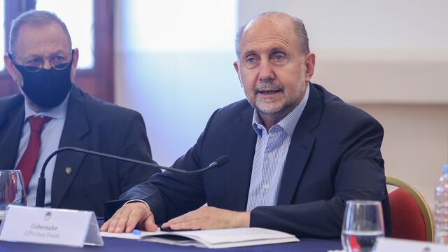 El rafaelino encabezó este miércoles una reunión con intendentes y presidentes comunales. (@omarperotti)