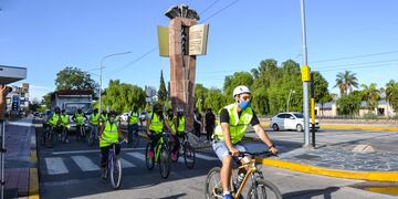 Dentro de los festejos parta conmemorar el 163 aniversario de la Municipalidad de Guaymallén ha organizado un nuevo bicitour. Gentileza MG