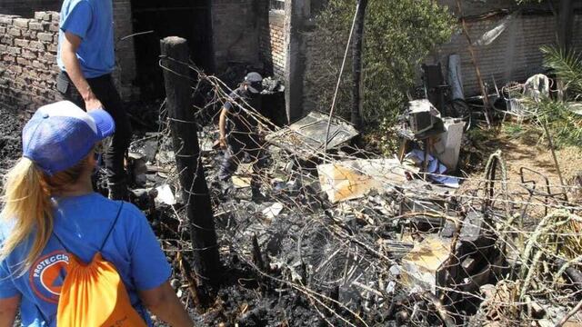 El fuego se inició con una quema de hojas, que se extendió hacia la propiedad y también afectó una vivienda.