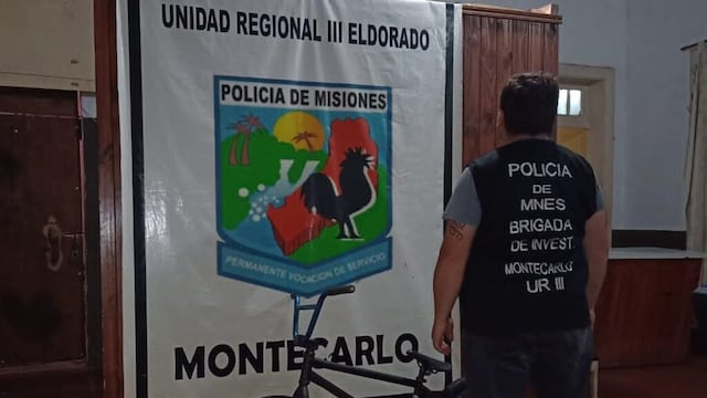 Recuperan una bicicleta robada en Montecarlo.