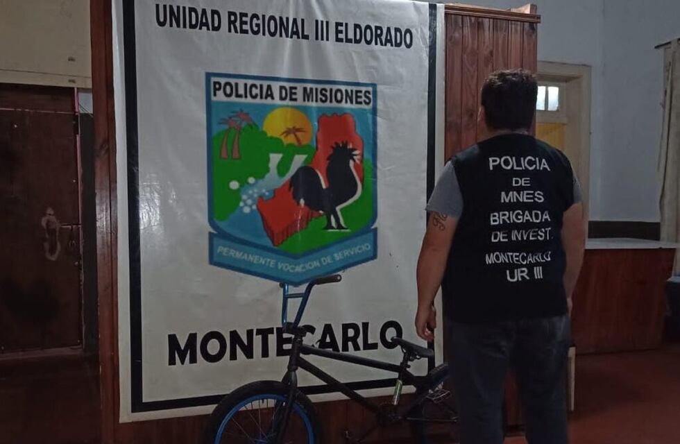 Recuperan una bicicleta robada en Montecarlo