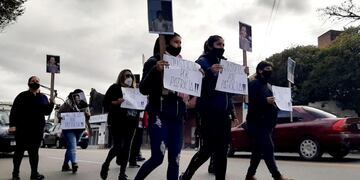 "Justicia por Patricia", decían los carteles en la marcha de este lunes en Valle Hermoso. (Foto: La Estafeta Online).