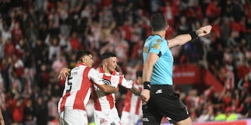 El "Gatito" Gastón Gastón Lodico anotó el empate de Instituto ante Sarmiento.