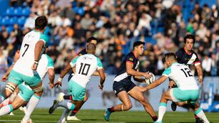 Los Pumas enfrentaron a Sudáfrica en un amistoso en la cancha de Vélez. (Prensa UAR)
