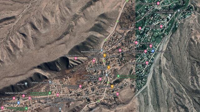 La Villa de Las Vegas y alrededores según aparece en Google Maps.