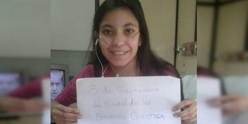 Natalí. La adolescente padecía fibrosis quística, una enfermedad poco frecuente.