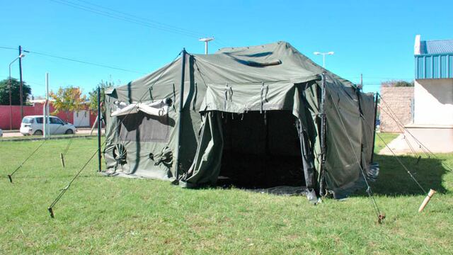La carpa fue instalada en el predio del Hospital de Toay (APN)