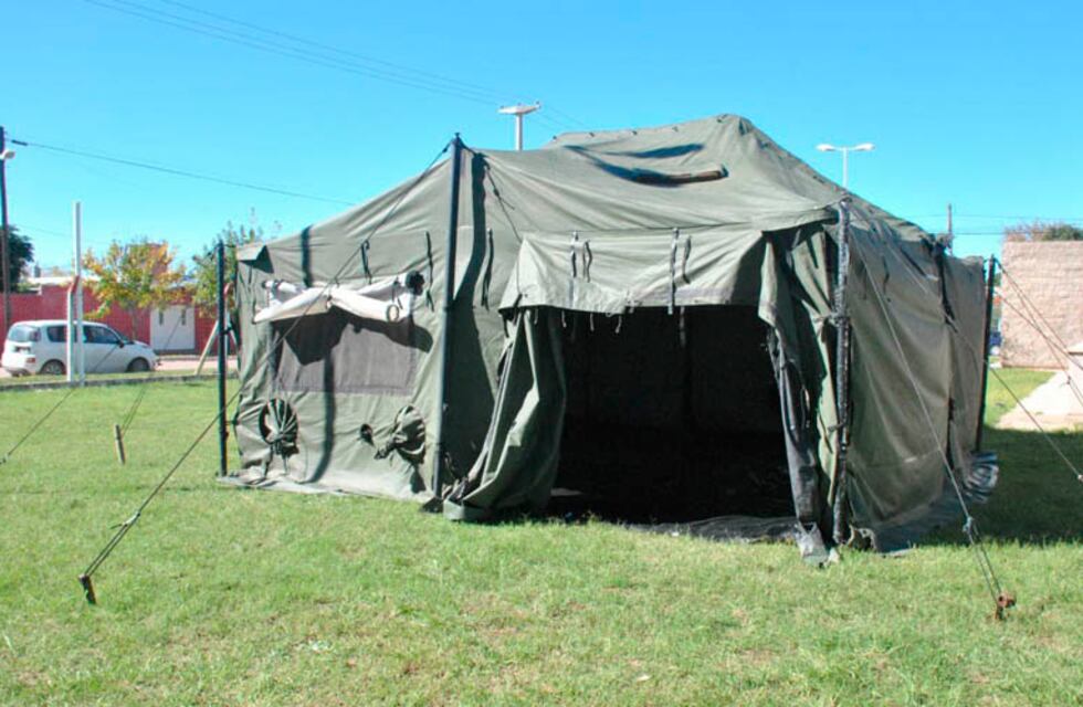 Instalaron una carpa para tratamiento con ibuprofeno inhalado en el Hospital de Toay