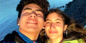 Fernando Báez Sosa y Julieta Rossi durante uno de sus románticos encuentros.