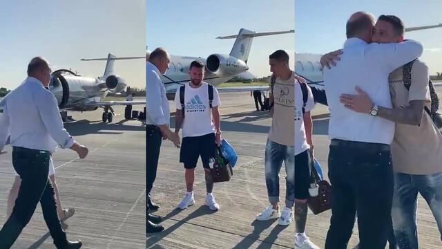 El rafaelino se cruzó con los futbolistas en la plataforma de la estación "Islas Malvinas".