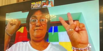 En marzo pasado la diputada nacional Gisela Marziotta presentó en el Congreso un proyecto de amnistía para Milagro Sala, acto en el que la dirigente habló desde su prisión domiciliaria.