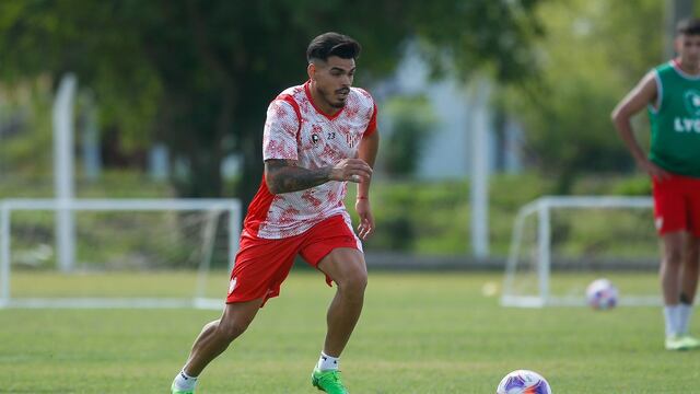 Axel Rodríguez ya se entrenó con sus nuevos compañeros de Instituto en La Agustina