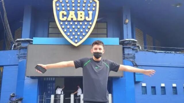 Matías Fuentes haciendo  realidad su sueño: jugar en Boca Juniors.