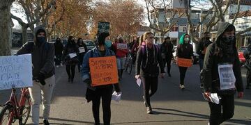 Una de las marchas por Magalí protagonizada por organizaciones feministas.