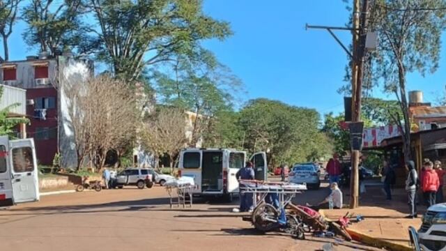 Siniestro vial dejó como saldo dos heridos en Puerto Iguazú.