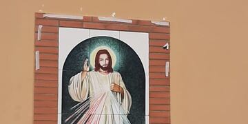 Inauguraron una imagen de Jesús Misericordioso en Pérez