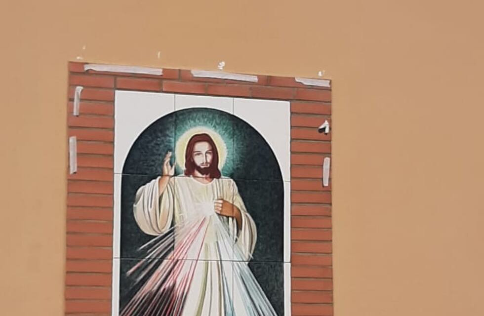 Inauguraron una imagen de Jesús Misericordioso en Pérez