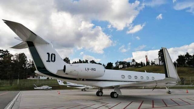 Alberto Fernández viajó a México en el avión de Lionel Messi.